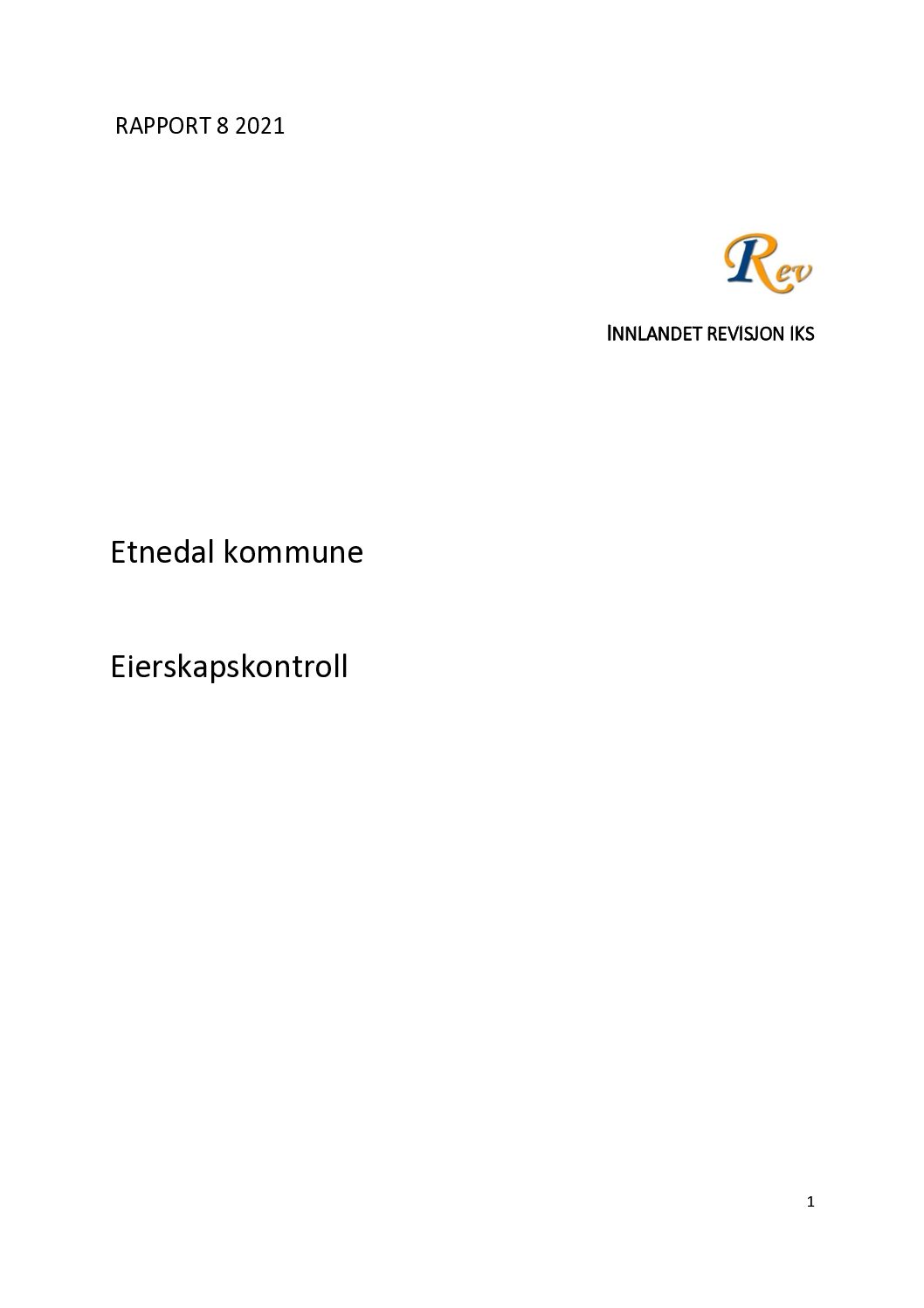 Eierskapskontroll Etnedal kommune
