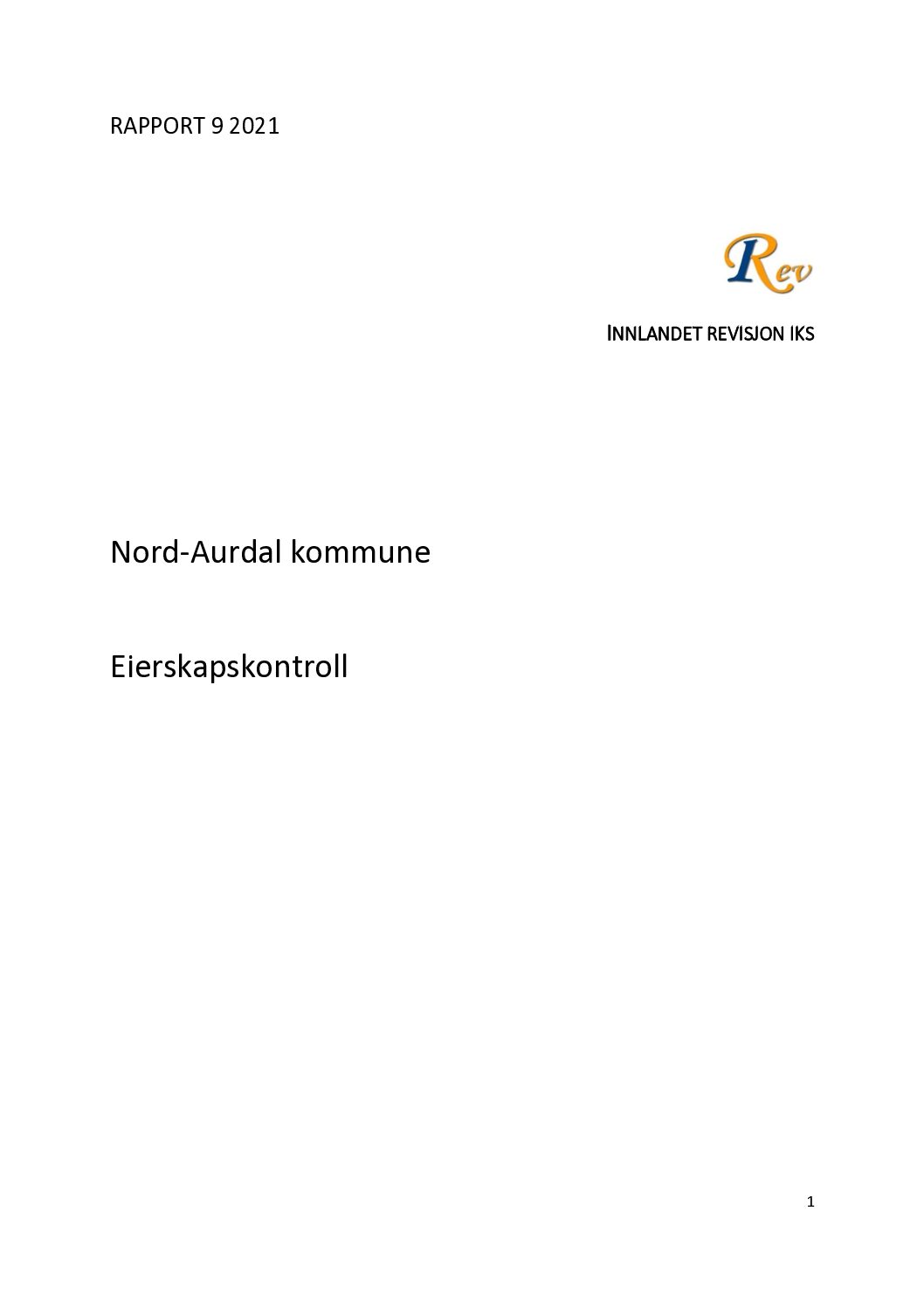 Eierskapskontroll Nord-Aurdal kommune