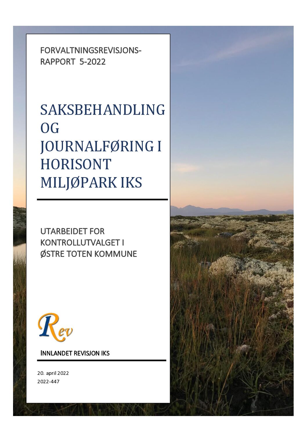 Saksbehandling journalføring i Horisont Miljøpark IKS