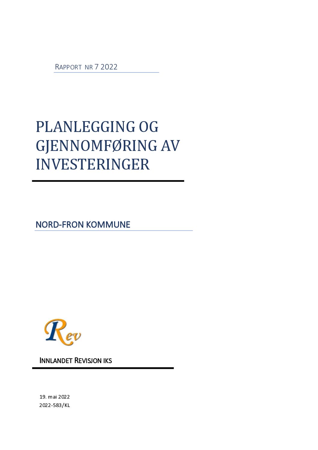 Planlegging og gjennomføring av investeringer